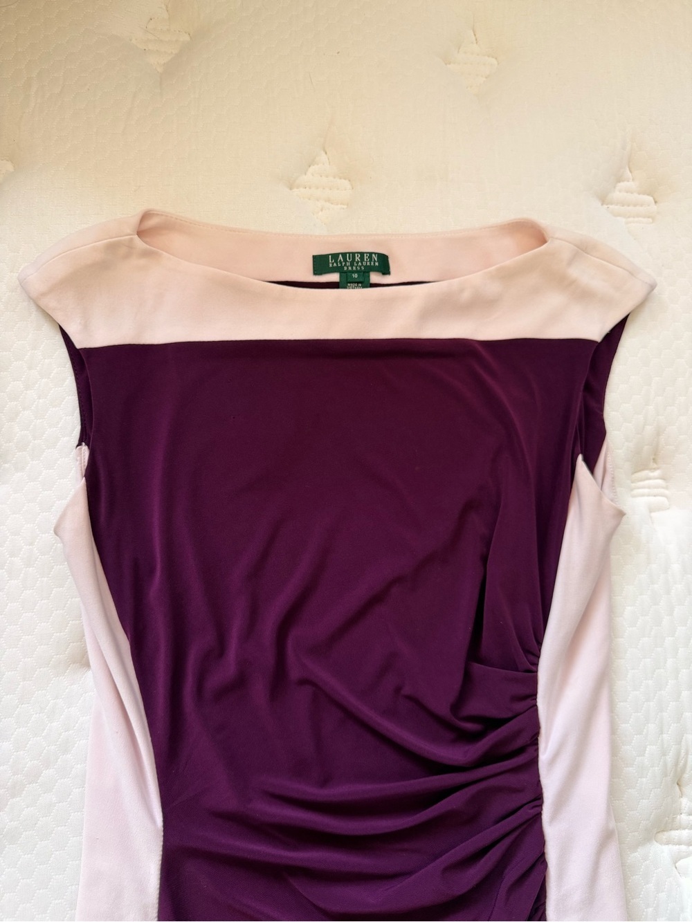 Lauren Ralph Lauren Purple Chemise with Light Pink Panels - Picture 3 of 7